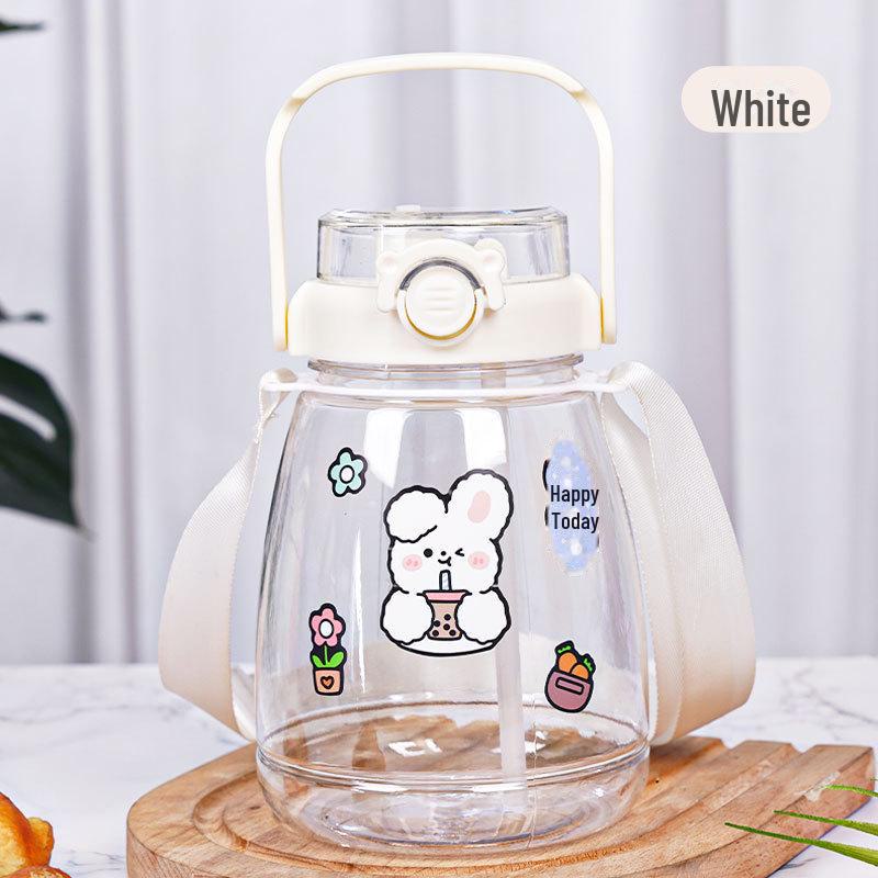 Детская кружка с трубочкой Charming Panda Double Drink – Большая емкость, милый мультяшный дизайн