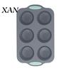 Creative Ice Cube Tray 6-Cavity Silicone Wreath Mold Christmas Baking for Cupcakes DIY Soap Chocolates Flexible Craft & Holiday Treats Reusable