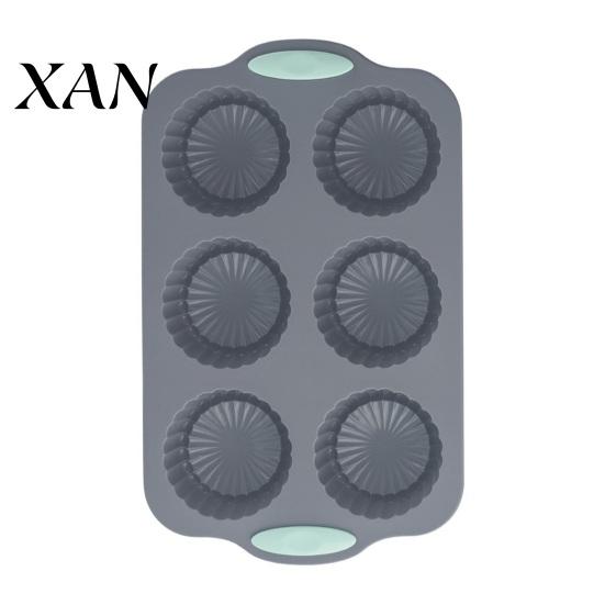 Creative Ice Cube Tray 6-Cavity Silicone Wreath Mold Christmas Baking for Cupcakes DIY Soap Chocolates Flexible Craft & Holiday Treats Reusable