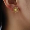 Xiaomi Skyrim Bohemian Sunflower Drop Earrings Women Stainless Steel Gold Color Earrings Fashion Elegant Jewelry Gift for Lover Mother