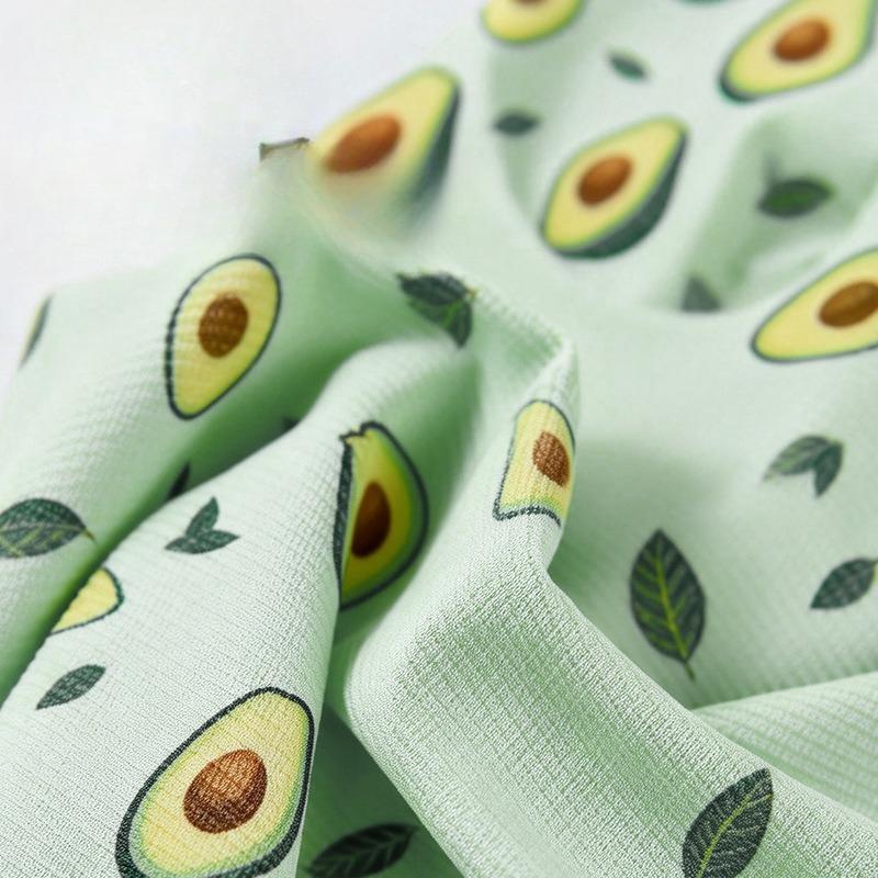 Avocado Print Cat Recovery Suit Breathable Anti-Lick Surgical Suit for Cats Kittens