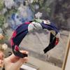 New Fabric Knotted Headband Fashion Wide Edge Printed Headpiece Women's Simple Face Wash Headband Hair Accessories