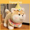 Birthday Cute Hat And Cartoon Pattern Knitted Scarf Shiba Inu Cartoon Plush Toy
