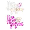 Hello Gorgeous Neon Sign LED Light Unique Shape Super Bright Energy-Saving USB Powered LED Light Sign Wall Art Decoration