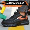 Кроссовки рабочие с вращающейся пряжкой защитная обувь устойчивая к проколам обувь со стальным носком мужская неразрушимая обувь нескользящие ботинки