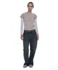 PARTIMENTO WOMEN Metal Pointed Waist Jeans_Dark Sand