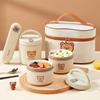 Ceramic Lunch Box Portable Insulated Food Storage Container With Lid Microwave Bento Box Sealed Leak Proof Food Jar