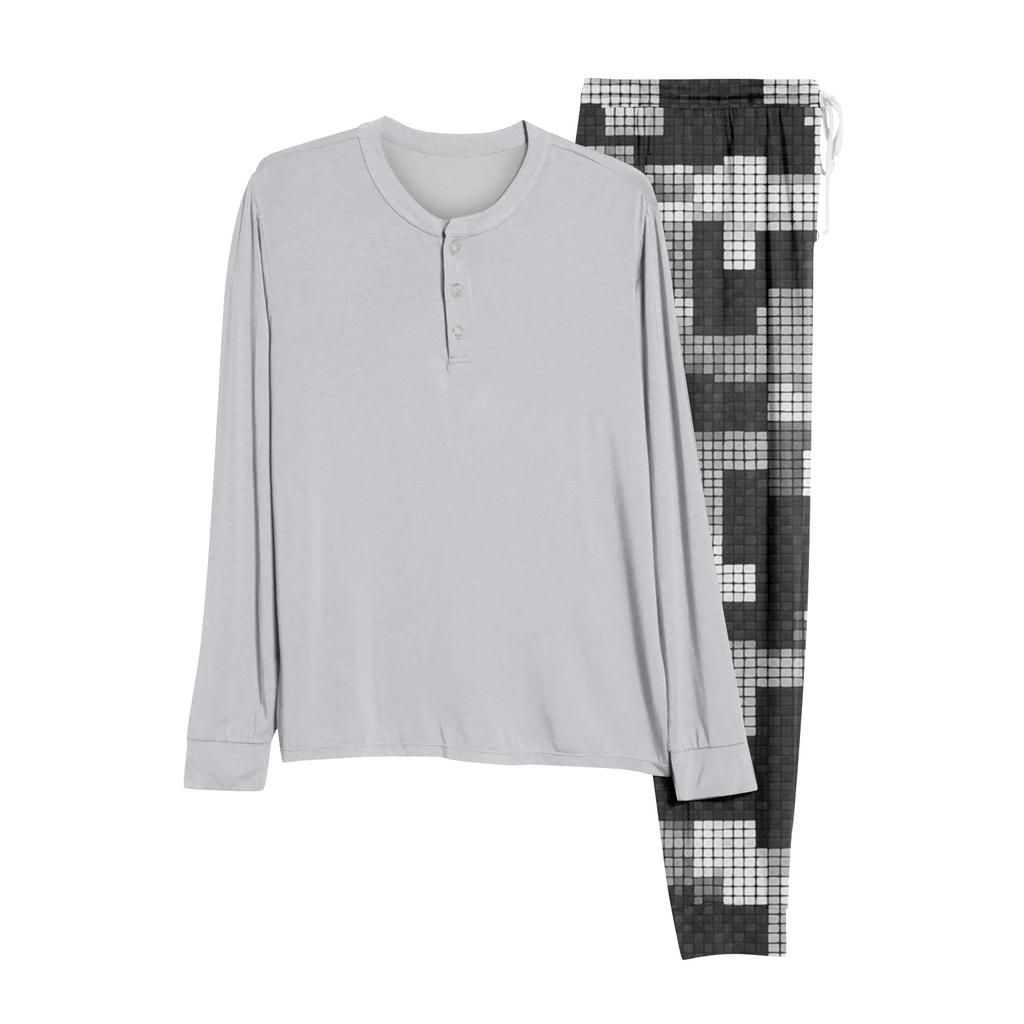 Men's Pajama Set, Long Sleeve And Long Pants, Two-piece Set