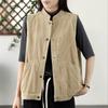 Vest for Women Cotton Sleeveless Linen Denim Vest Oversize Vintage Versatile Casual Buttons Vest