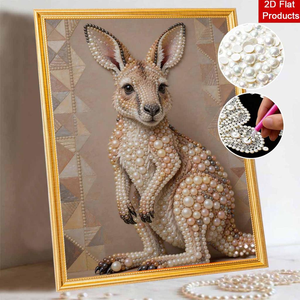 DIY 3D Pearl Diamond Painting Art Set Kangaroo Home Decor Art Set Wall Art