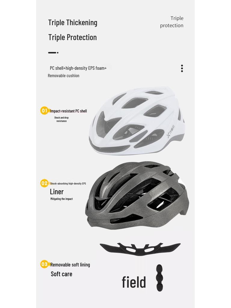 Взрослый велосипедный шлем с задним фонарем – Регулируемый шлем для шоссейного велосипеда для мужчин и женщин