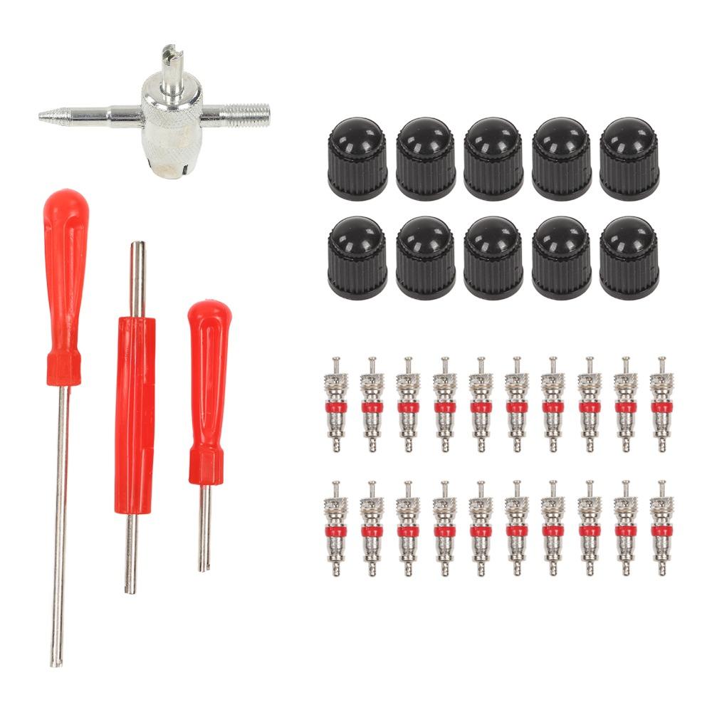 34PCS Multi-Style Wrench Valve Stem Installation Tool  Tire Leak Repair & Maintenance