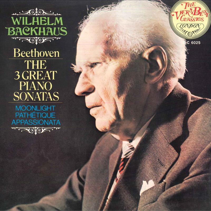 Виниловая пластинка WILHELM BACKHAUS PIANO Бетховен 3 Великие фортепианные сонаты SLC6025 LONDON 1973 Япония Классическая Б/у