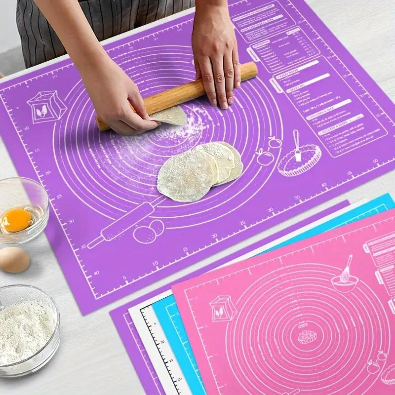 1 многофункциональный антипригарный силиконовый коврик для выпечки - идеально подходит для пиццы, печенья, идеальный праздничный кухонный гаджет, прочный материал EVA, силиконовые формы для выпечки