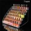 2/3/45/6/7 Layers Acrylic Nail Polish Display Organizer Shelf Clear Cosmetic Display Rack Holder Frame Jewelry Stand Storage Box