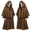 Halloween Cape Medieval Robe Cape Wizard Guide Grim Reaper Long Sleeve Coat