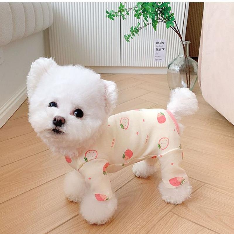 Летняя дышащая тонкая одежда для котенка, кошки, защита от линьки, милый дышащий тонкий дизайн, четырехлапый тонкий дизайн