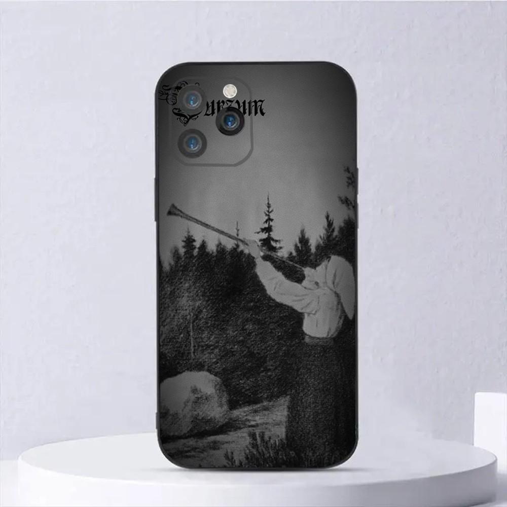 Чехол для телефона Burzum Filosofem для iPhone 15,14,13,12,11,Plus,Pro Max,XS,X,XR,SE,Mini,8,7 Мягкий силиконовый черный чехол
