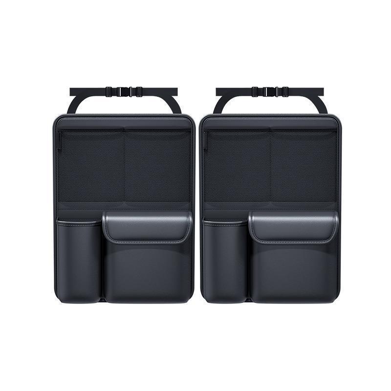 Car Trunk Leather Storage Bag Foldable Car Seat Back Tools Organizer Multifunctional UV storage suv back seat hanging organizer