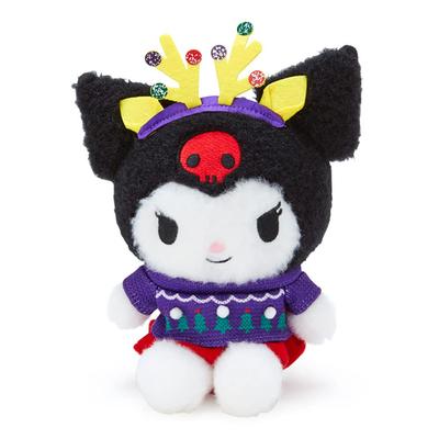 Sanrio Плюшевая игрушка Куроми, Серия «Дизайн рождественского свитера», Персонаж, 17,3 x 12 x 17,3 см, 710733