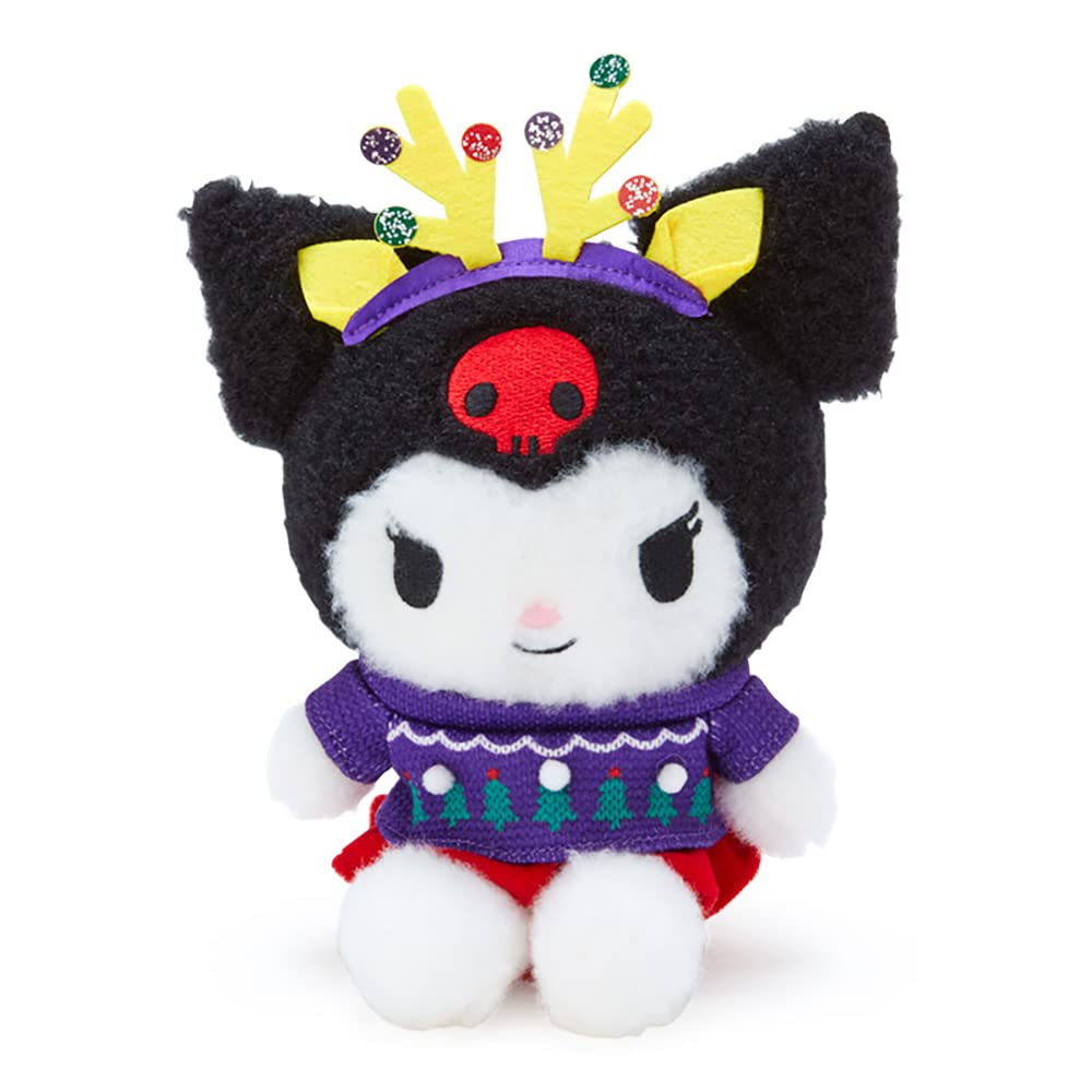 Sanrio Плюшевая игрушка Куроми, Серия «Дизайн рождественского свитера», Персонаж, 17,3 x 12 x 17,3 см, 710733