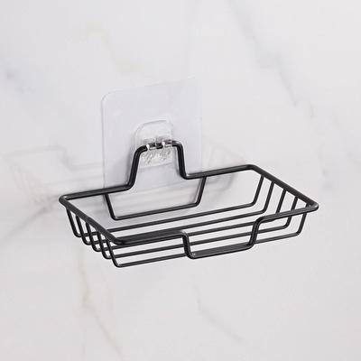 Держатель для мыла из нержавеющей стали для ванной комнаты, настенный, без сверления, держатель для подноса для губки на кухне, органайзер, липкая полка для мыла в душе