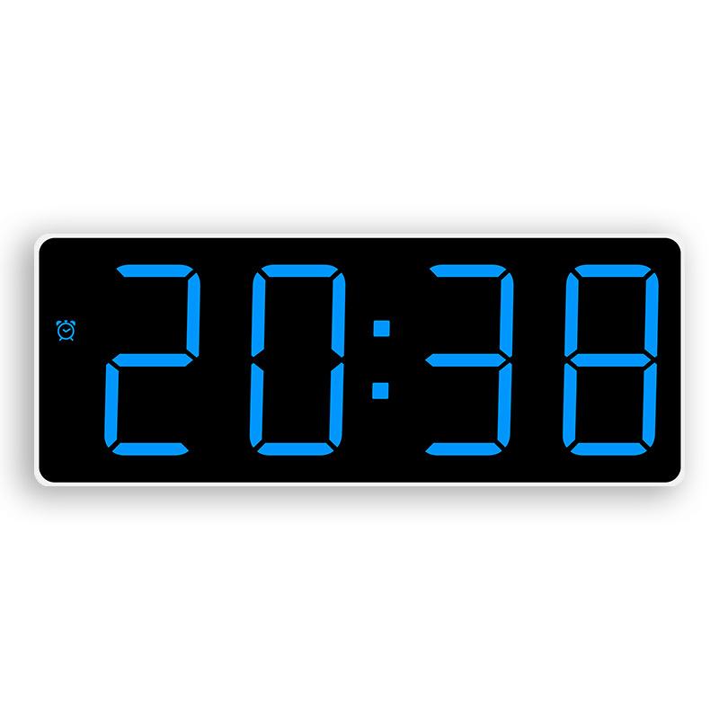 GH9005 LED Digital Alarm Clock, Minimalist Design, Large Digits, Colorful Display, Temperature, Bedside Clock