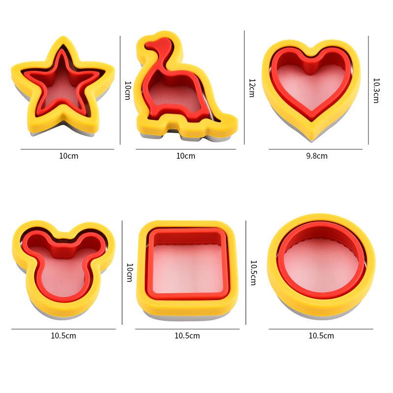 6 стилей 1X Форма для сэндвичей Форма для хлеба Тостер для торта Формочка для печенья Кухня Завтрак Десерт DIY Инструмент Формочка для печенья
