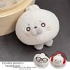 Steamed Bun Style Plush Seal Keychain Hanging Ornament Stuffed Marine Animal  Kids Gift