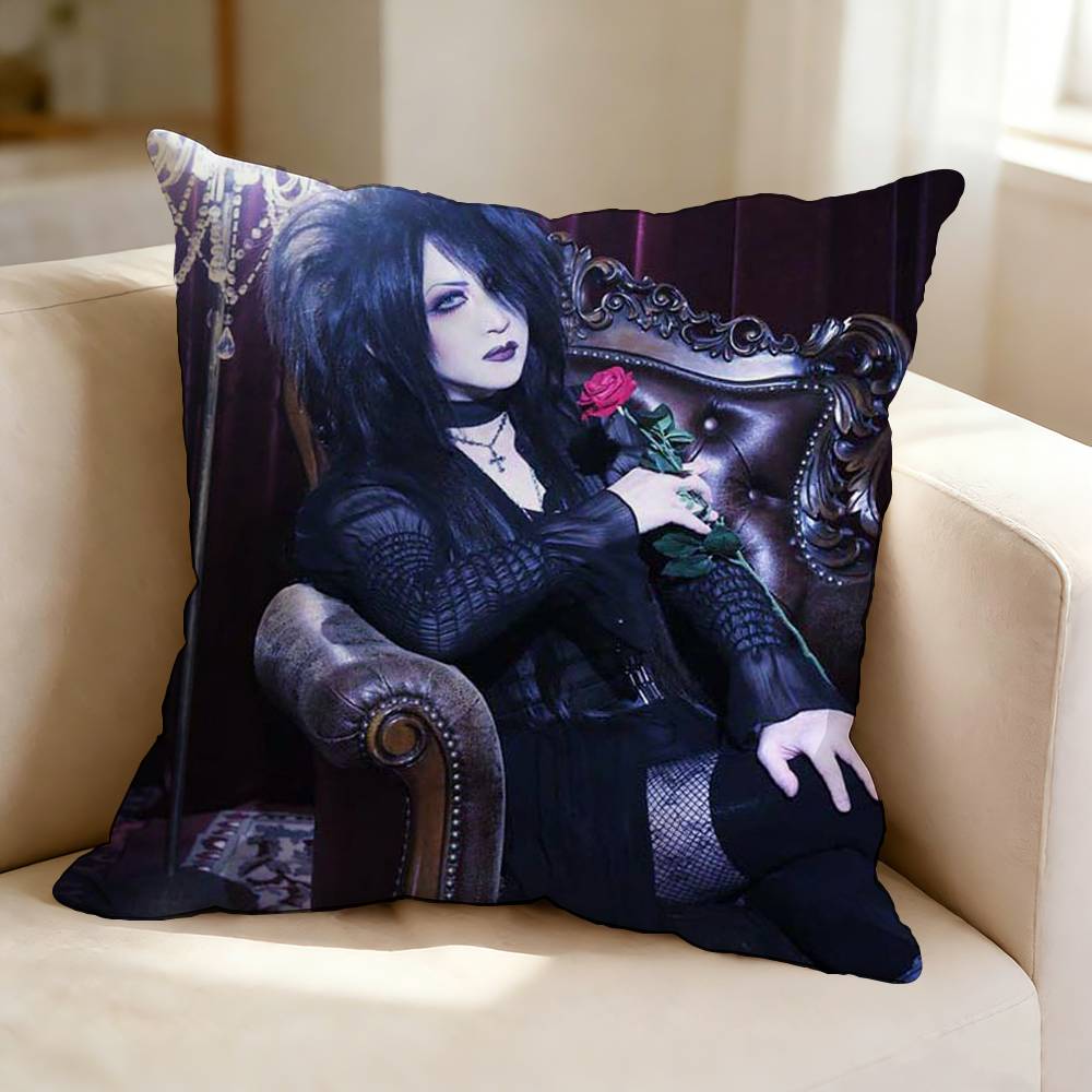 Baroque Rock Band MMalice MMizer Square DoubleSided printed Pillow Case Bedroom Bedside Pillow Sofa Cushion Cover