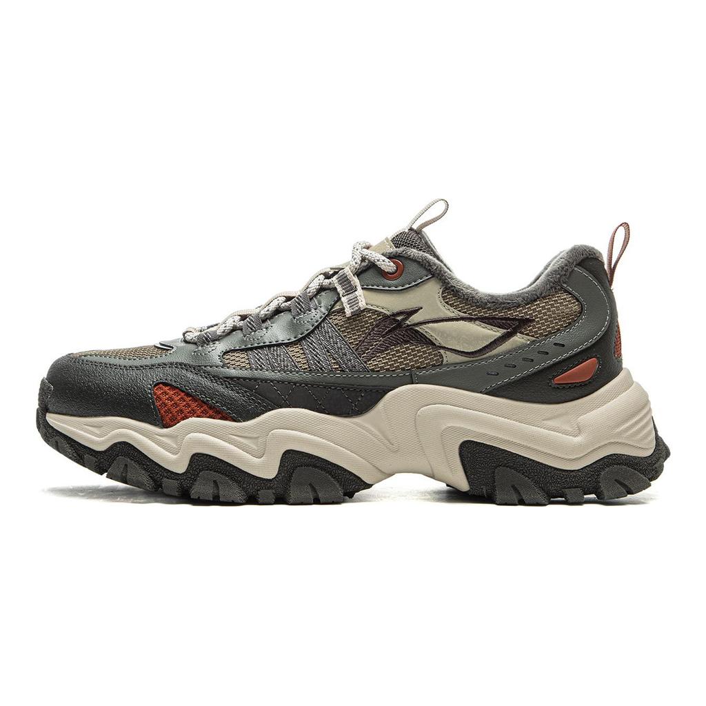Li Ning Mountain Trek WNTR LOW Амортизация Устойчивость к истиранию Дышащие Низкие Повседневная Обувь Мужская Серая AGLV167-2