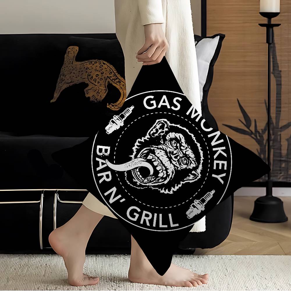 GGas MMonkey GGarage Logo Personalized Pillow Cover Kids Bedroom Wild Party Decor Pillowcase kid Birthday shower Gift