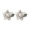 COACH Star Design Brass Earrings Unisex Couple Style Silver