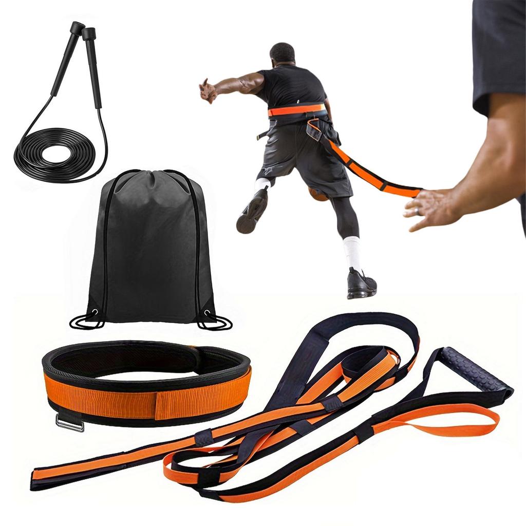 Speed Training Kits Resistance Band Overload Running Resistance Harness with Jump Rope Strength Training Accessories