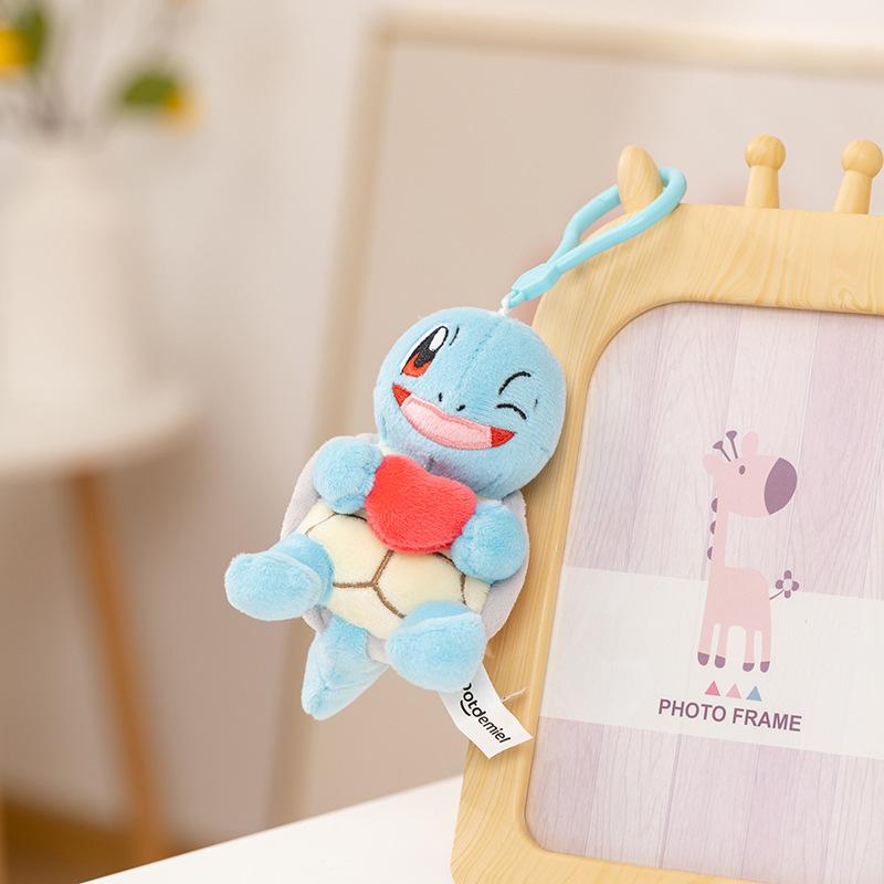 Kawaii Cartoon Pikachu Gengar Plush Toys Keychain Anime Merchandise Mewtwo Backpack Pendant Decoration Friends Birthday Gift