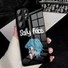 Чехол для телефона S-Sally Face для Samsung A25 A13 A33 5G A54 A36 A35 A56 A52 A14 Ударопрочная стеклянная крышка