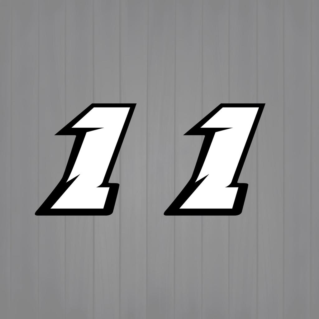 2PCS Motorcycle Racing Arabic Numbers Stickers DIY Refit Reflective Rainbow Sticker Number Helmet Car Styling 3D Decals