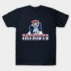 Мужская черная футболка с принтом Patriots Football Печать методом термопереноса без вырезания Хлопковая футболка