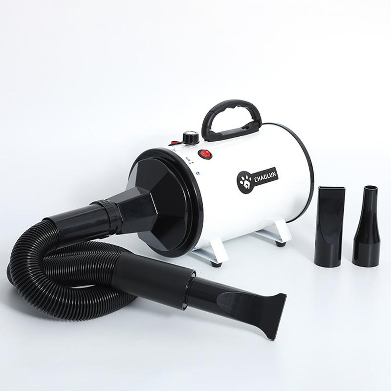 Фен для домашних животных, профессиональный фен для собак, кошек, теплый ветер, регулируемый фен с 3 насадками и удлиняющимся шлангом