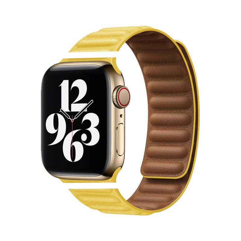 Apple Watch Fine Woven Twill Leather Magnetic Band for Series 5-9 & SE