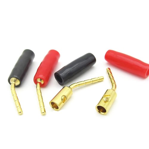 LOYELEY 2mm Pin Audio Banana Plugs, Pack of 8, Screw-in Type, Solderless Terminals, Audio Cable Terminal Plugs, Solder-Free, Pure Copper, Gold Plated