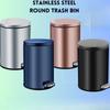 6L/8L/12L Household Large Capacity Rubbish Bin Auto Soft Close Stainless Steel Dustbin Minimalist Design Trash Bin