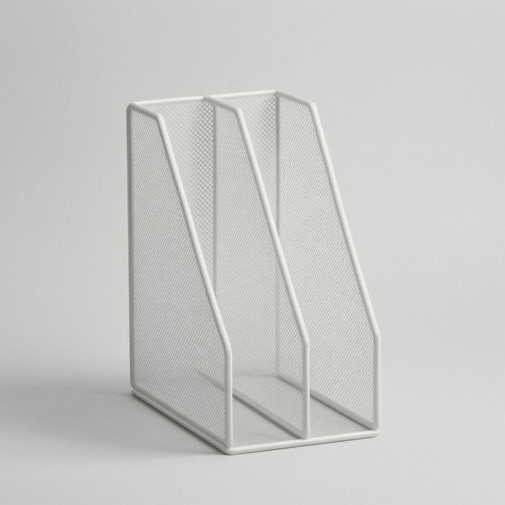 Mesh File Organizer Vertical Holder with Compartments Open Design