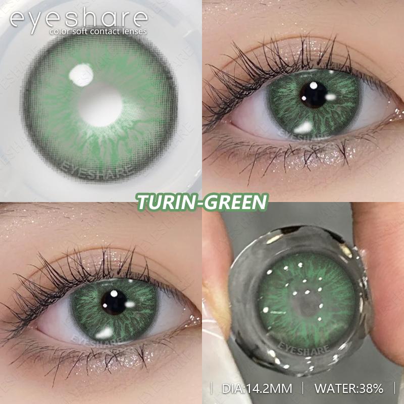 EYESHARE Colored Contact Lenses Blue Natural Contact Lenses Green Fashion Contact Lenses Pink Makeup Colored Soft Lenses 1 Pair