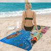Vibrant Coral Reef Beach Towel | Tropical Marine Life Graphic Print for Summer Vacation, Snorkeling & Ocean Lovers
