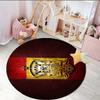 1PC round rug Spain FC Crest Printed Round Area Rug ,Rug For Home Office, Round Chair Rug, Decorative Carpet Fan gifts Christmas gift