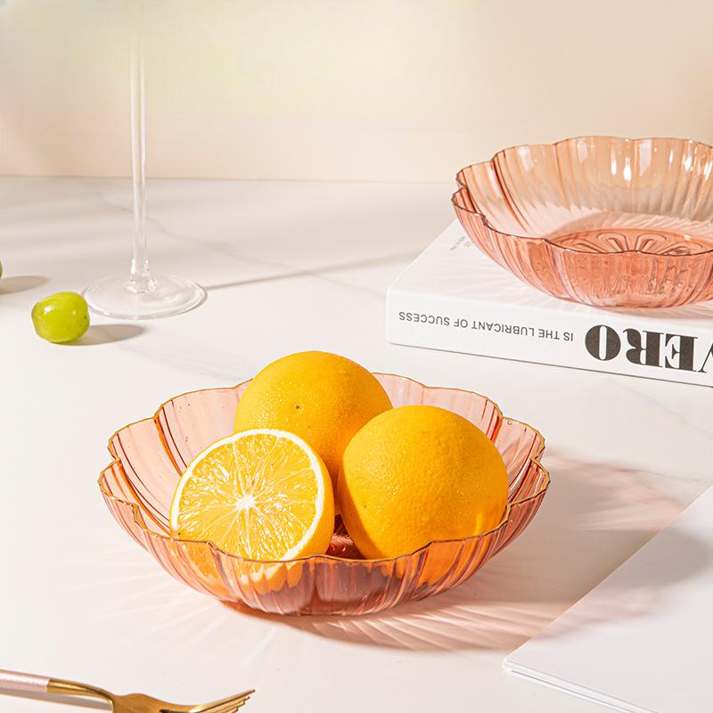 Small Fruit PlateSnack and Melon Seed Plate Home Living Room Coffee Table Durable and Transparent Fruit Plate
