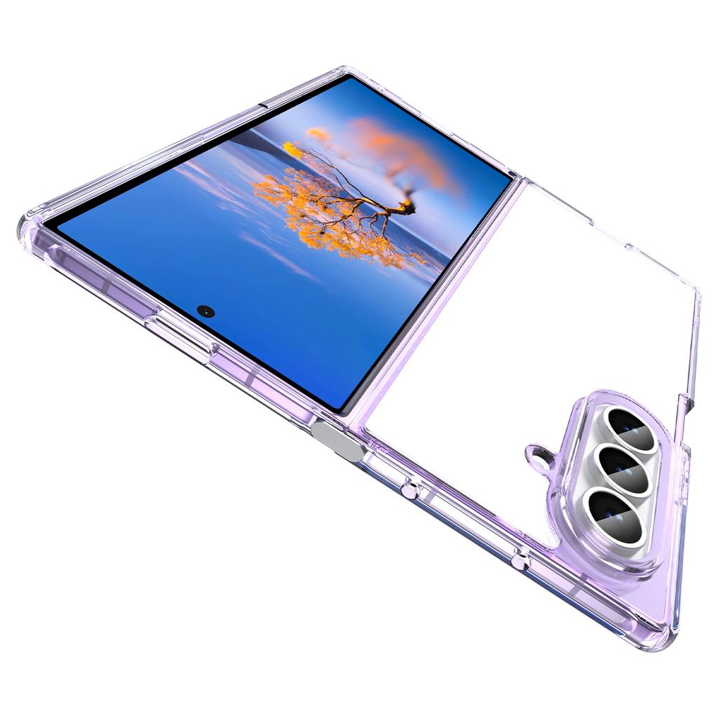 For Samsung Galaxy Z Fold7 5G Case TPU + Acrylic Phone Back Cover Anti Yellowing