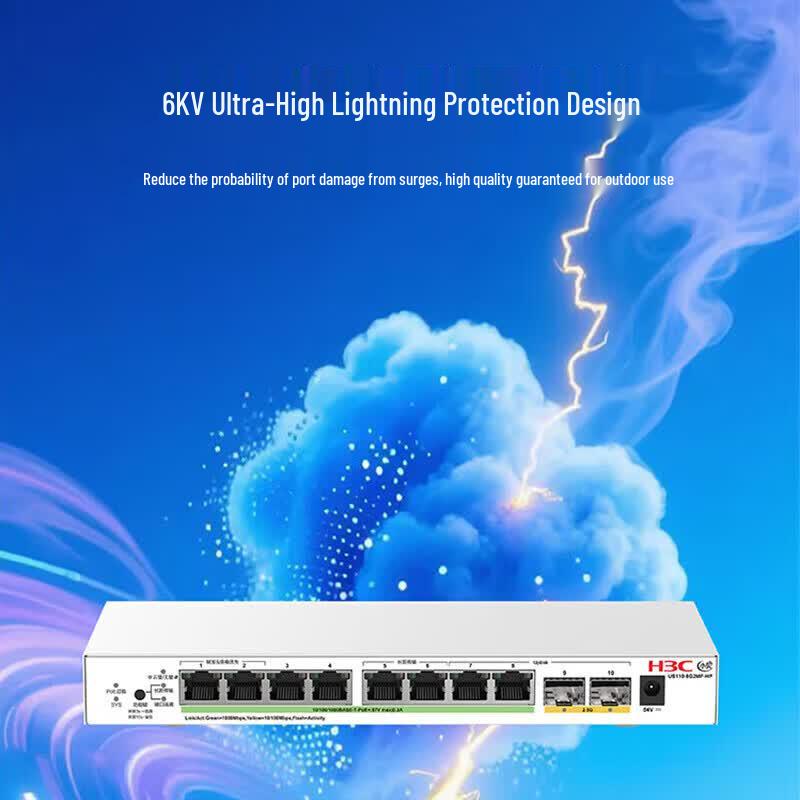 H3C US110-8G2MF-HP Cloud Managed 2.5G PoE Switch