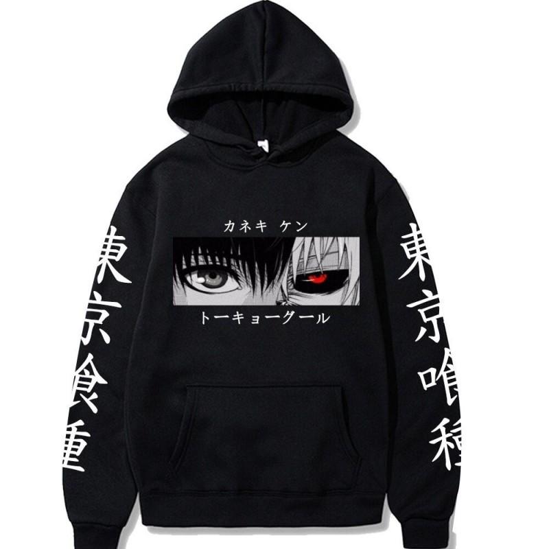 Mens Tokyo Ghoul Kaneki Ken Hoodie Sweatshirt Anime Cosplay Streetwear Pullover Fall